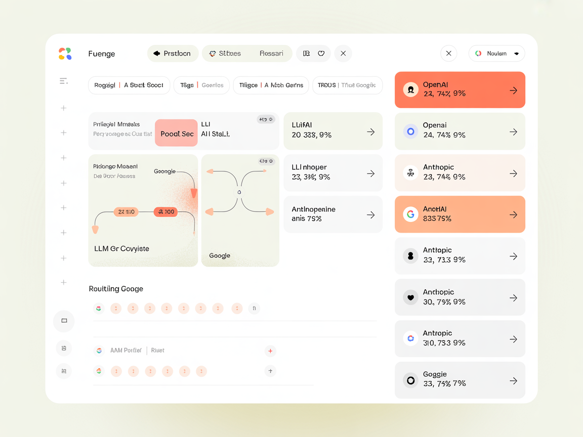 AI routing dashboard